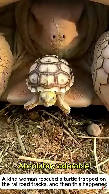 The turtle moves freely in its natural habitat, a happy ending that started with one small act of kindness.